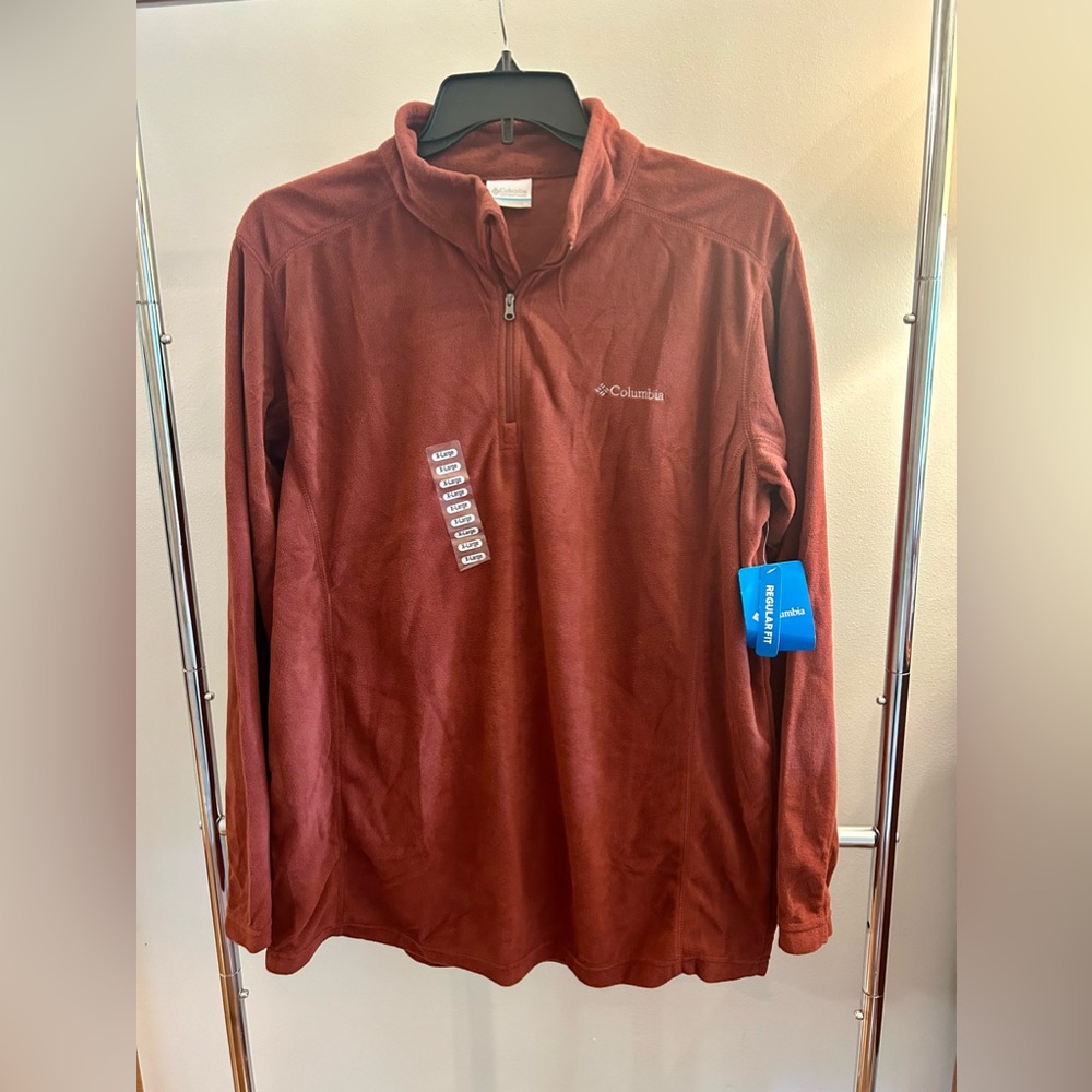 Columbia NEW fleece half zip pullover spice XL NWT
